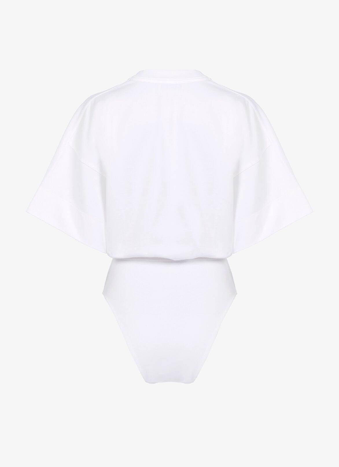 T-SHIRT BODYSUIT PRINTED ALAÏA LOGO ALAÏA WHITE/BLACK T-SHIRT BODYSUIT PRINTED ALAÏA LOGO